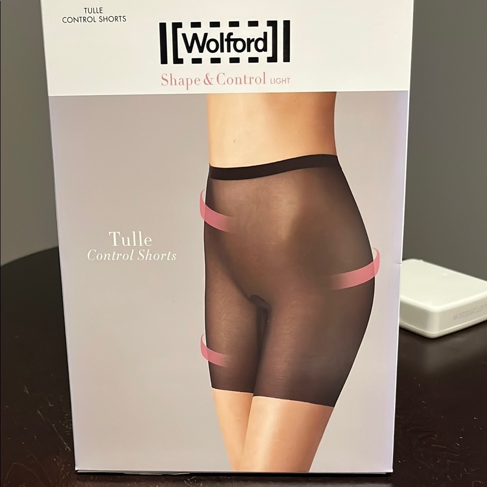 Wolford Black Tulle Control shorts
